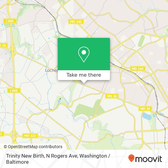 Mapa de Trinity New Birth, N Rogers Ave