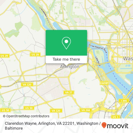 Clarendon Wayne, Arlington, VA 22201 map