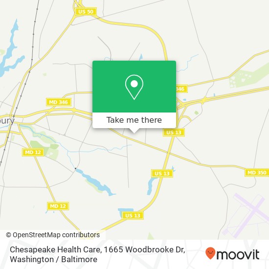 Chesapeake Health Care, 1665 Woodbrooke Dr map