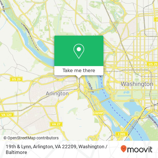 Mapa de 19th & Lynn, Arlington, VA 22209