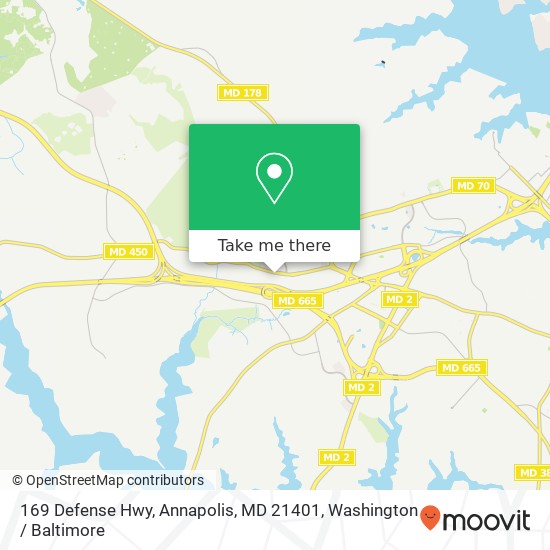 Mapa de 169 Defense Hwy, Annapolis, MD 21401