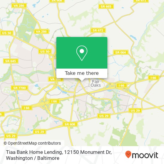 Mapa de Tiaa Bank Home Lending, 12150 Monument Dr