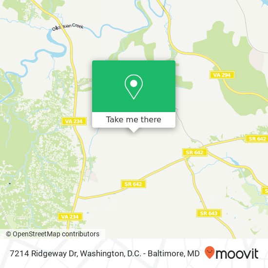 7214 Ridgeway Dr, Manassas, VA 20112 map