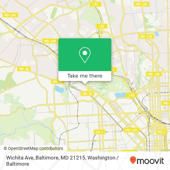 Wichita Ave, Baltimore, MD 21215 map