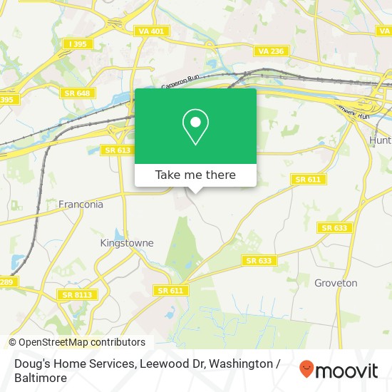 Mapa de Doug's Home Services, Leewood Dr