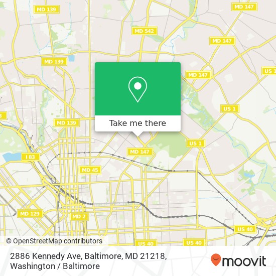 2886 Kennedy Ave, Baltimore, MD 21218 map