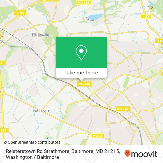 Reisterstown Rd Strathmore, Baltimore, MD 21215 map