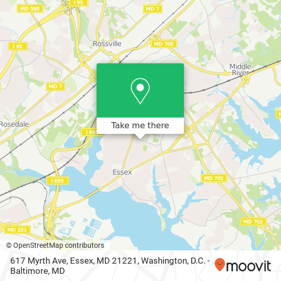617 Myrth Ave, Essex, MD 21221 map