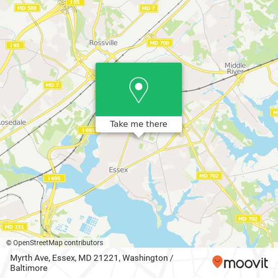 Myrth Ave, Essex, MD 21221 map