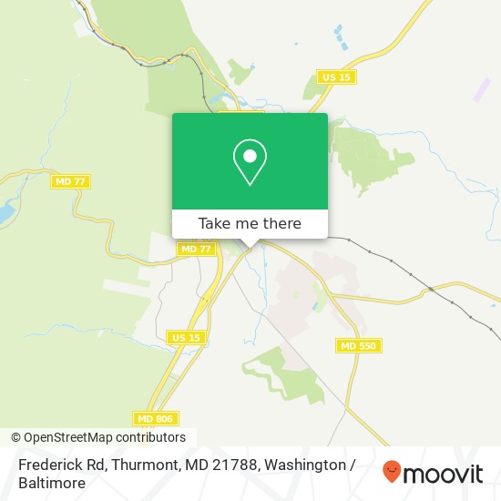 Mapa de Frederick Rd, Thurmont, MD 21788