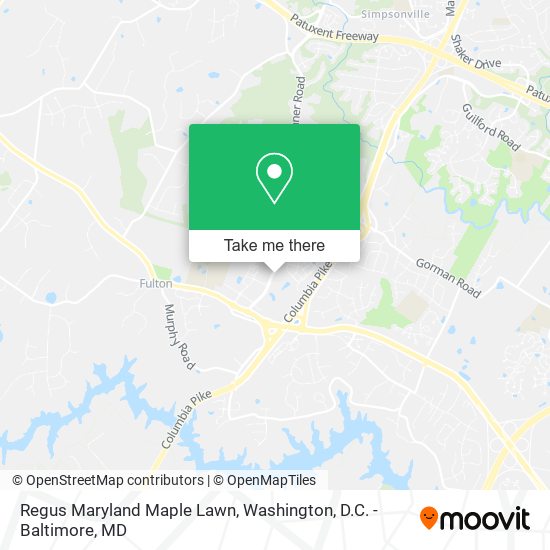 Regus Maryland Maple Lawn map