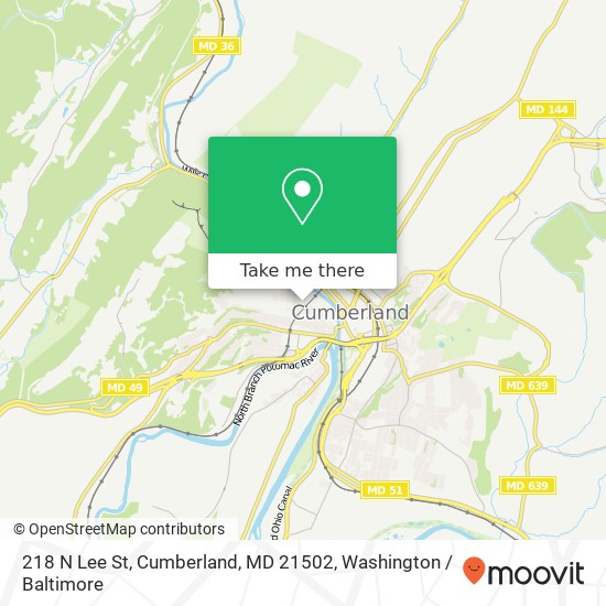 218 N Lee St, Cumberland, MD 21502 map