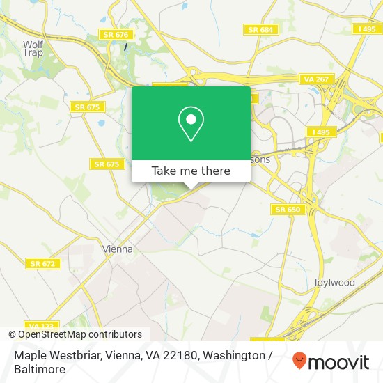 Mapa de Maple Westbriar, Vienna, VA 22180