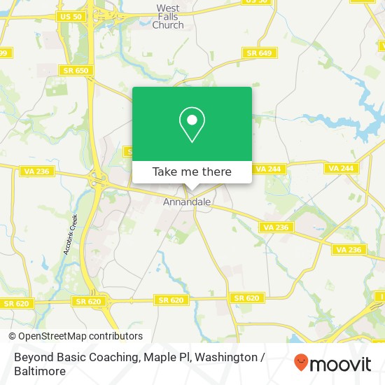 Mapa de Beyond Basic Coaching, Maple Pl