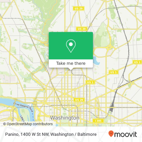 Mapa de Panino, 1400 W St NW