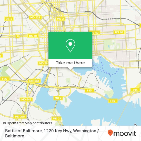 Battle of Baltimore, 1220 Key Hwy map