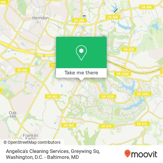 Mapa de Angelica's Cleaning Services, Greywing Sq