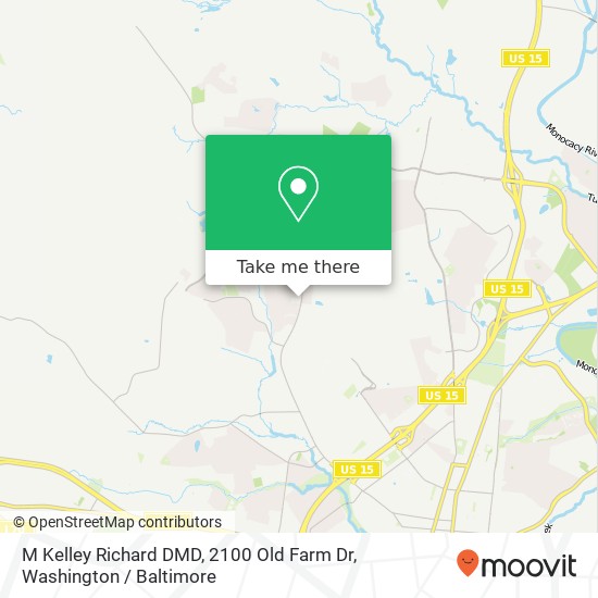 Mapa de M Kelley Richard DMD, 2100 Old Farm Dr