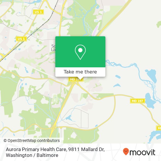 Mapa de Aurora Primary Health Care, 9811 Mallard Dr