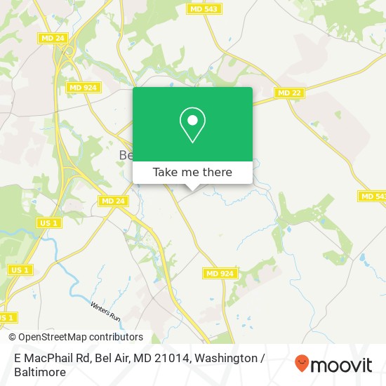 E MacPhail Rd, Bel Air, MD 21014 map