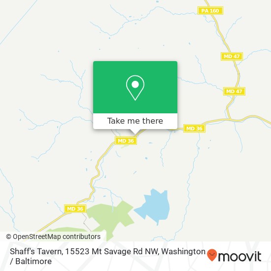 Mapa de Shaff's Tavern, 15523 Mt Savage Rd NW