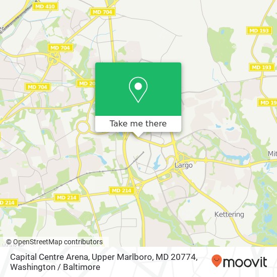 Capital Centre Arena, Upper Marlboro, MD 20774 map