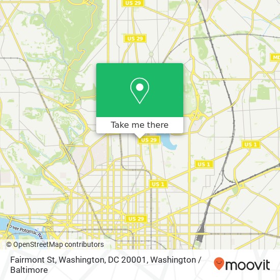 Mapa de Fairmont St, Washington, DC 20001