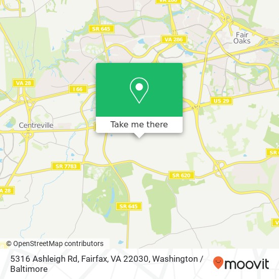 5316 Ashleigh Rd, Fairfax, VA 22030 map