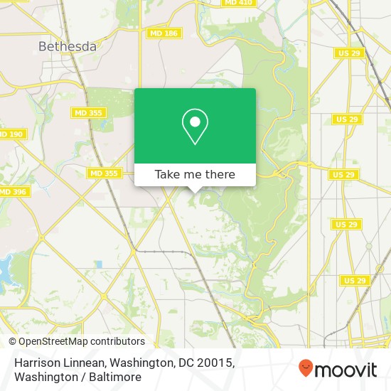 Mapa de Harrison Linnean, Washington, DC 20015