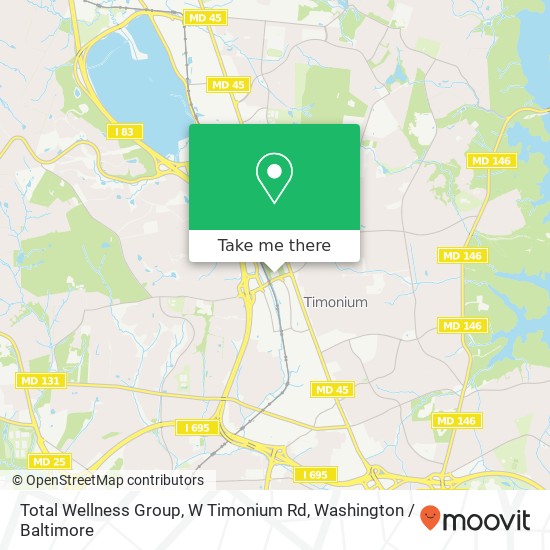 Total Wellness Group, W Timonium Rd map