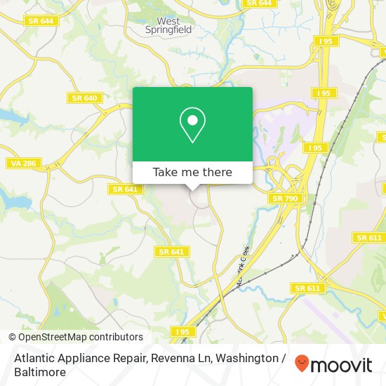 Atlantic Appliance Repair, Revenna Ln map