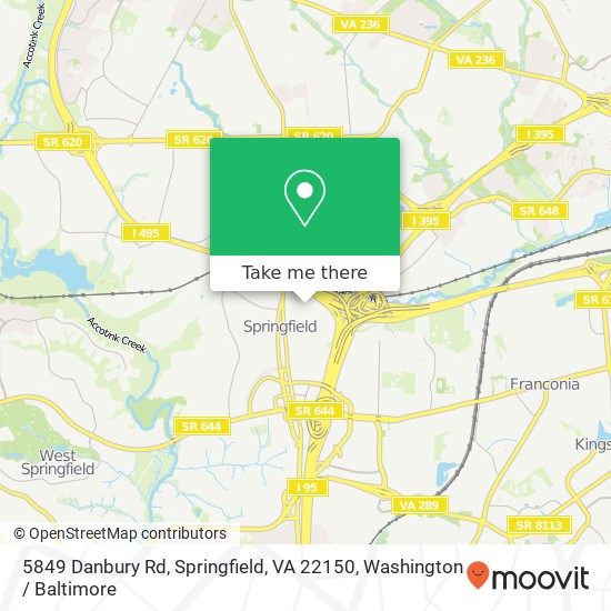 5849 Danbury Rd, Springfield, VA 22150 map