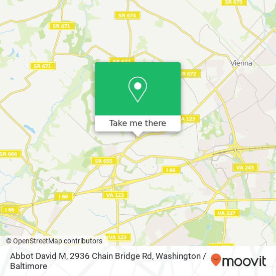 Abbot David M, 2936 Chain Bridge Rd map