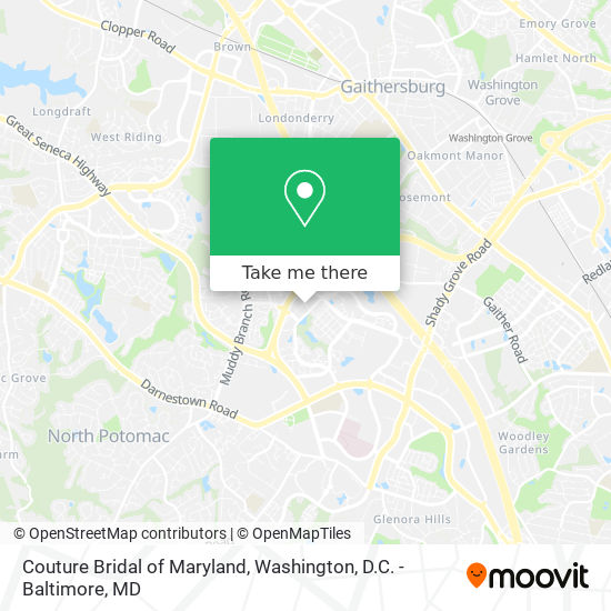 Couture Bridal of Maryland map