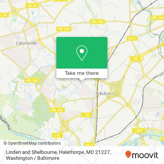 Mapa de Linden and Shelbourne, Halethorpe, MD 21227