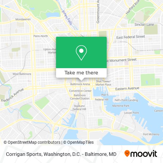 Corrigan Sports map