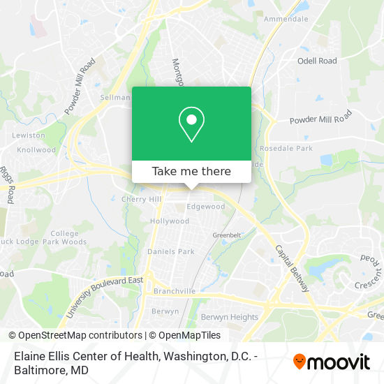 Elaine Ellis Center of Health map