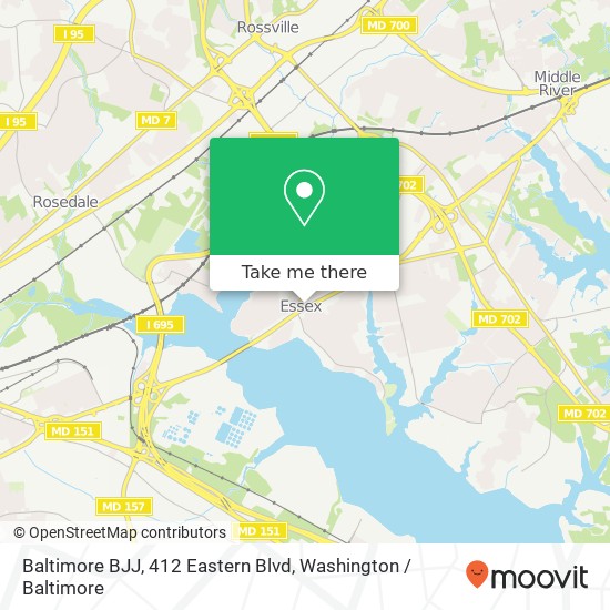 Mapa de Baltimore BJJ, 412 Eastern Blvd