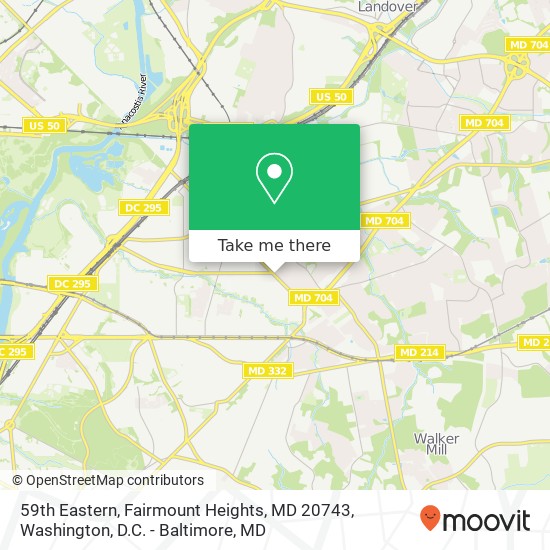 59th Eastern, Fairmount Heights, MD 20743 map