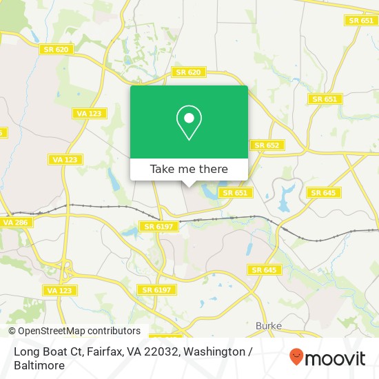 Mapa de Long Boat Ct, Fairfax, VA 22032