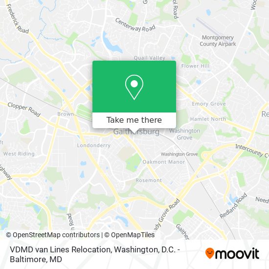 VDMD van Lines Relocation map