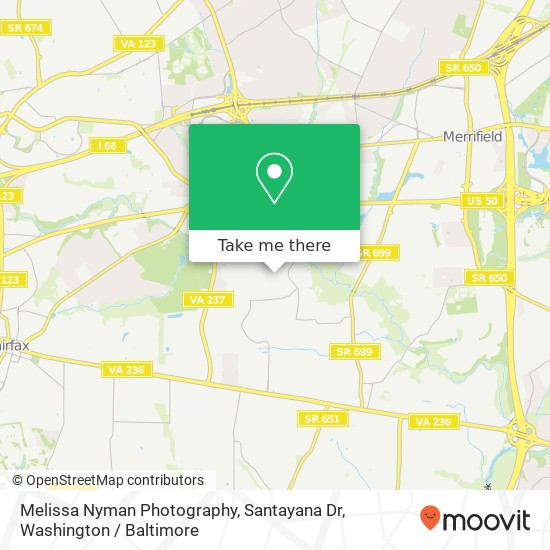 Melissa Nyman Photography, Santayana Dr map