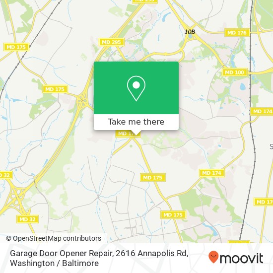 Garage Door Opener Repair, 2616 Annapolis Rd map