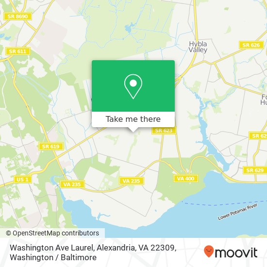Washington Ave Laurel, Alexandria, VA 22309 map