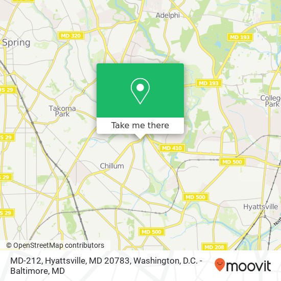 Mapa de MD-212, Hyattsville, MD 20783