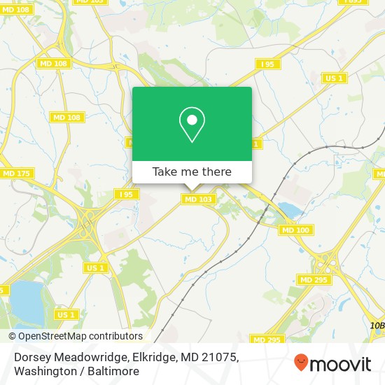 Mapa de Dorsey Meadowridge, Elkridge, MD 21075