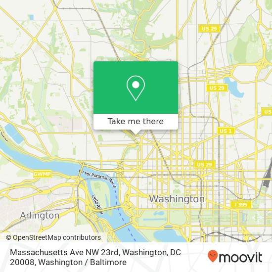 Massachusetts Ave NW 23rd, Washington, DC 20008 map