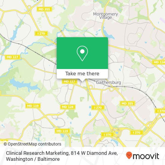 Mapa de Clinical Research Marketing, 814 W Diamond Ave