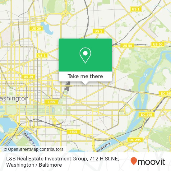 L&B Real Estate Investment Group, 712 H St NE map