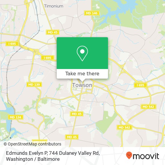 Mapa de Edmunds Evelyn P, 744 Dulaney Valley Rd